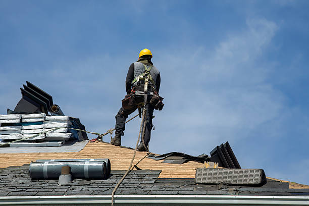 Professional Gutter Installation technician working in Sayre, PA